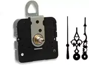 Quartz Clock Movement Mechanism with 3" Serpentine Hands and Black Secon