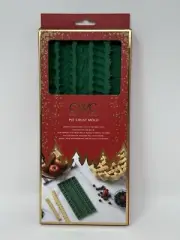 CWC Cook With Color Green Silicone Decorative Pie Crust Mold Braid Rope Pearl