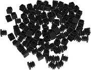 HYTROVE 100pcs Square Tube Bung End Caps Plastic Furniture Leg Plugs for Chairs Tables Benches Neat Finish Noise Reduction for Indoor Outdoor Use