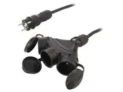 W-98991 Extension Cable Sockets: 3 Rubber Black 3x15mm² 40m 16A KEL