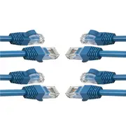 4x Cruxtec 10m CAT6/RJ45 Network Lead Cable LAN Ethernet Internet Router Cord BL