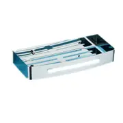 Stainless Steel Soap Holder Dish Bathroom Rack, Style:Square