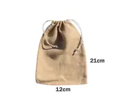 Eco Hessian Calico / Jute Drawstring Bags Size 1 - 10 Calico Bags