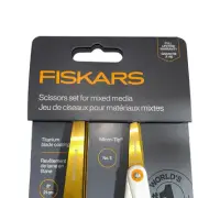 Fiskars Everyday Non-stick Titanium Scissors with SoftGrip, 2-pack 8 in & no. 5