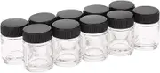 ACAGALA 10PCS Airbrush Glass & PP Bottles 3/4oz 22cc Air Brush Bottle Jars with Plastic Lid Using on Airbrushes