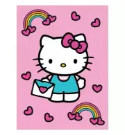 Hello Kitty Sealed with A Kiss Baby Raschel Blanket 40" x 50"