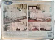 Private Collection Claremont Stripe QUEEN Bed Quilt Cover Set. Luxury Jacquard
