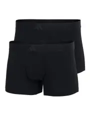 [Adidas] Active Flex Cotton 3 Stripes Low Rise Trunk Underwear 2 Pack in Black