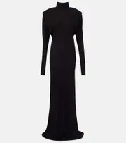 [Stella McCartney] Stella McCartney Crêpe jersey gown AU 6 black