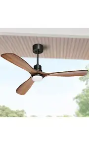 Obabala 52" Ceiling Fan with Remote Control Outdoor Wood Ceiling Fans Noiseless.
