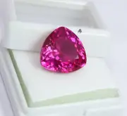 Extremely Rare Pink Sapphire Trillion 12.40 Ct NATURAL CERTIFIED Loose Gemstone