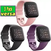 For Fitbit Versa 2 Versa Lite Replacement Silicone Watch Band Strap 3 PACK