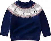 [Miccina] Baby Toddler Boys Girls Sweater Knit Christmas Sweatshirt Little Kids Pullover Cotton Winter Warm Tops Coat Clothes