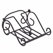 New D.line Scroll Napkin Holder Serviette Rack Black Heavy Duty