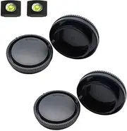 Front Body Cap + Rear Lens Cap Cover for Sony Alpha E Mount A6600 A6500 A6400 A6300 A6100 A6000 A5100 A5000/A7R IV/A7R II/A7R III/A7R/ A7 IV A7 III/A7 II/A7/A9/A9 II More Sony Camera & Lens