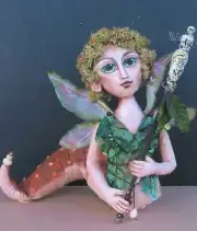 Cloth Folk Art Doll (Paper) Pattern "Worm Woman" By Susan Barmore