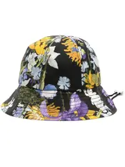 [ERDEM] floral-print drawstring bucket hat M Black