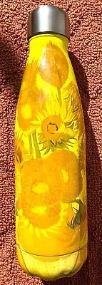 NEW Water Bottle Thermos Insulated Van Gogh Sunflowers