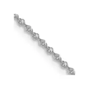 Real 14kt White Gold 1mm Sparkle Singapore Chain; 20 inch; Lobster Clasp