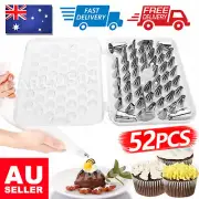 52x Cake Decorating Kit Baking Flower Icing Piping Nozzle Cake Decorating Tool