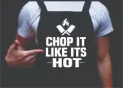Chop It Like It's Hot Manly Apron Funny BBQ Apron, Men’s Apron