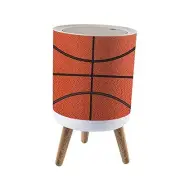 Small Trash Can with Lid Basketball Garbage Bin Round Waste Bin Press Color10