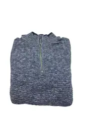 Tommy Bahama 1/4 Zip Men Mosaic Yarn, Blue, Sz Medium