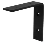 Crates & Pallet L Shelf Bracket Black Steel 6" 1222 (4 Pack)