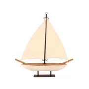 Maine & Crawford Henderix 47x43cm Wood Boat Model Standing Home Decor White