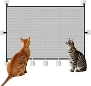 Cat Gate - Doorway Gates for Pets | Foldable Safety Barrier, Mesh Fence Childproofing for Bedroom Living Room Kitchen Hallway Apartment Porch