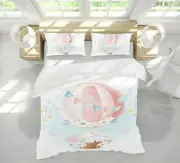 3D White Elephant ZHUA764 Bed Pillowcases Quilt Duvet Cover Set Queen King Zoe