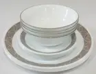 ❤️ NEW 12-pc Corelle SAND SKETCH DINNERWARE SET Dinner BREAD PLATES 18-oz BOWLS