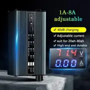 1-8A 48V 58.4V 72V 60V 67.2V 84V 87.6V Li-ion Lifepo4 Lithium Battery Charger