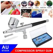 Mini Airbrush Compressor Kit Spray Pump Pen Action Air Brush Gun Tattoo Paint AU