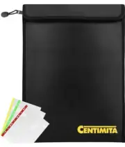 CENTIMITA Fireproof Document Bag 15”x11” Waterproof and Fireproof Money Bag Safe