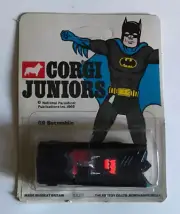 VINTAGE CORGI JUNIORS 1966 BATMOBILE #69 NEW ON UNPUNCHED CARD RED INTERIOR