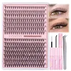 Natural DIY Lash Extension Kit Wispy Lash Clusters D Individual Lashes 20D+30...