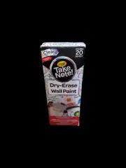 Crayola Take Note Clear Dry Erase Wall Paint 20 Sq Ft Total All Surface 7.6 oz