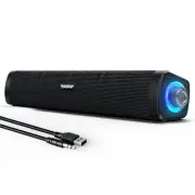 USB Computer Speakers,Computer Speakers with 3.5 mm aux,Wired USB Powered & C...