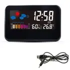 High Tech Desktop Clock with Color Display and Voice Control for Easy Use