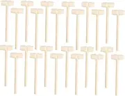 YARNOW 30Pcs Mini Wooden Mallets DIY Hammers for Safe Craft Tools for Hand Eye Coordination Material for Creative Play and Parent Interaction