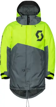 Scott Warm-Up Snowmobile Coat, black-grey-yellow, Size 2XS XS for Men Black Grey Yellow