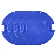 Superio Round Snow Saucer Sled 4 Pack Blue 26" Sledding Disc for Kids and Adults