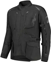 Rusty Stitches Cliff Waterproof Motorcycle Textile Jacket, black, Size L for Men
