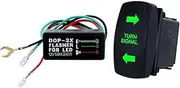 MagiDeal Turn Signal Rocker Switch Compatible with Flasher Automotive Accessories High Performance Professional Replacement Black