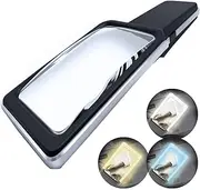 4X Large Magnifying Glass with [10 Anti-Glare & Fully Dimmable LEDs]-Evenly Lit Viewing Area-The Best Lighted Magnifier for Reading Small Fonts, Low Vision Seniors, Macular Degeneration, Inspection