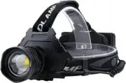 AMAKER LED Rechargeable Headlamp, 90000 Lumens Super Bright with 6 Black