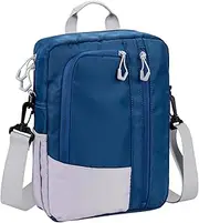 Cayeelu Small iPad Shoulder Bag, Padded Crossbody Sleeve Case for iPad Mini (6/5/4/3/2)/ Samsung Tab A7 Lite/A 8.0/ Fire HD 8/Phone, Wallet & Keys (Bluish Green-7.9)