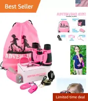 Adventure Kidz - Outdoor Exploration Kit, Children’s Toy Binoculars, Pink