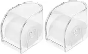 Generic 2pcs Transparent Watch Box Acrylic Storage Case for Men Clear Watch Display Holder with Hanging Versatile Organizer for Travel and Home Use
